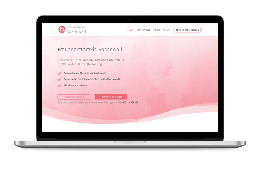 Responsive Webseite, Logo und Corporate Design für eine Arztpraxis